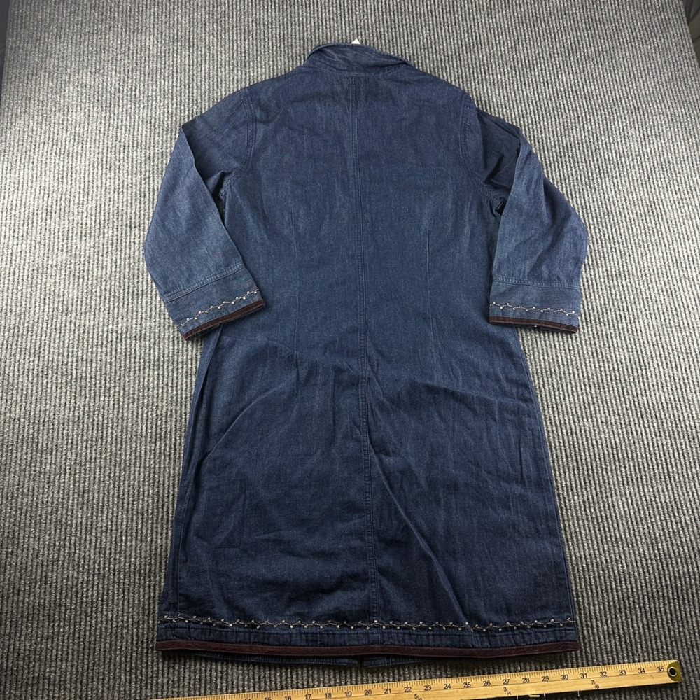 Disney Store Winnie the Pooh Denim Shirt Dress Blue Embroidered NWT Vintage MED - Picture 6 of 7